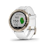 Garmin Approach S40 Stilvolle GPS Golf Smartwatch Leicht mit Touchscreen Display Weiß/Hellgold