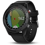 Garmin Approach S60 GPS-Golf-Uhr mit Schwarz Silikon Band, Schwarz, 3.05 cm*